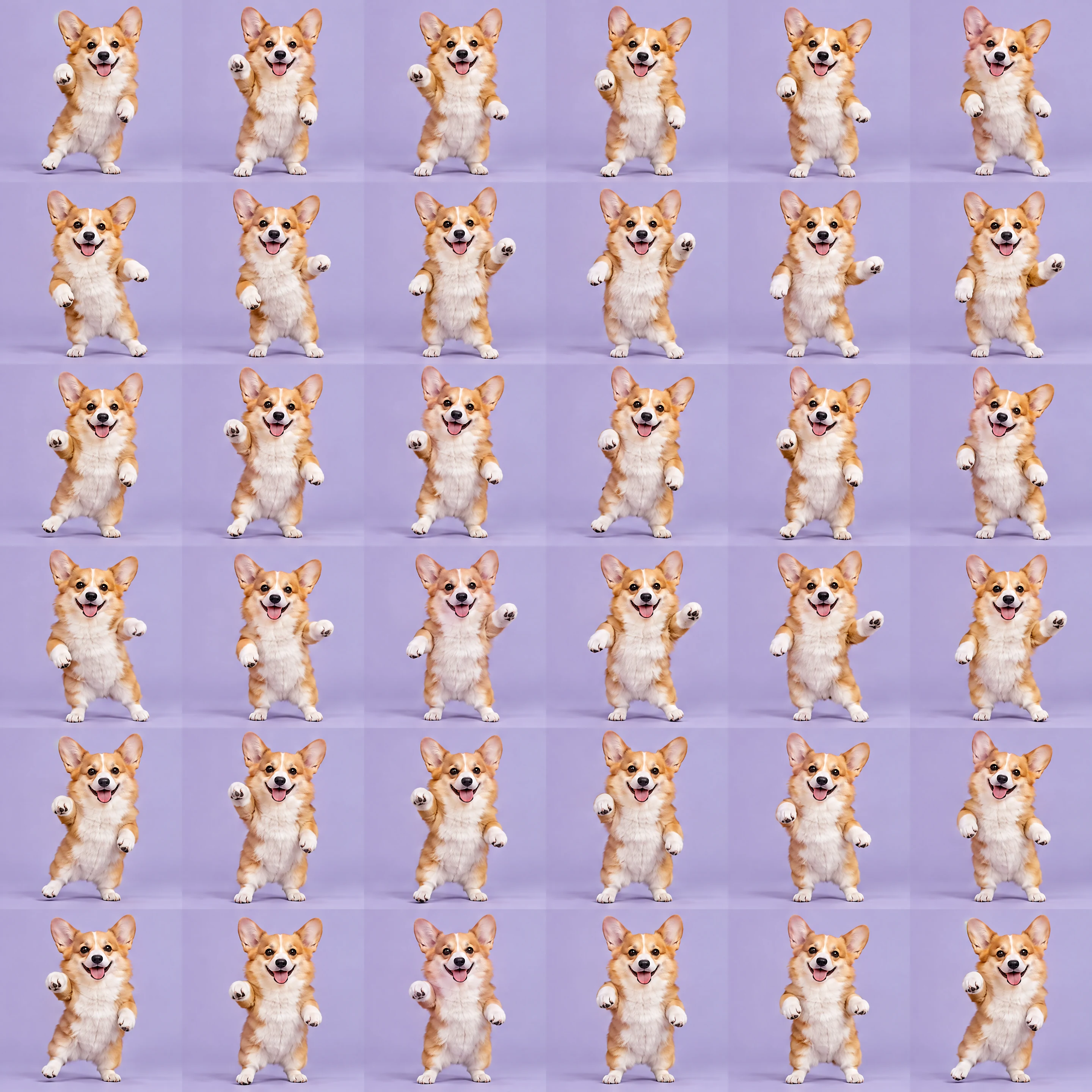 A corgi doing a ridiculously confident disco dance
