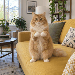The cat photo animated with the Dance preset