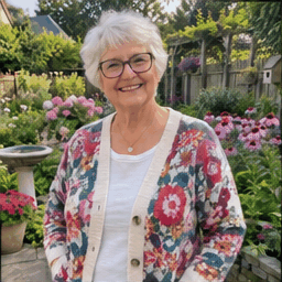 The grandmother photo turned into a GIF of her rocking out